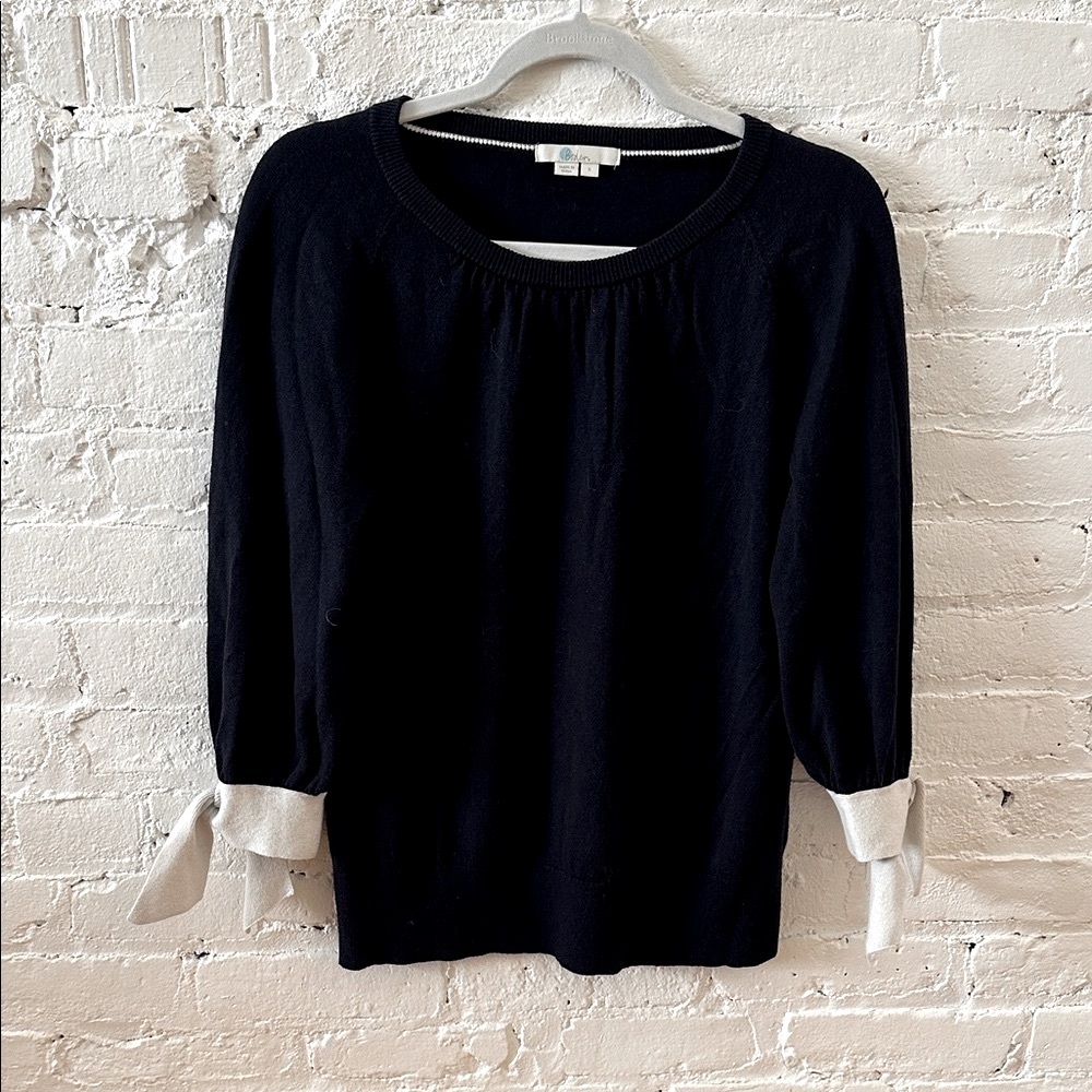 Boden Navy Sweater with White Accents